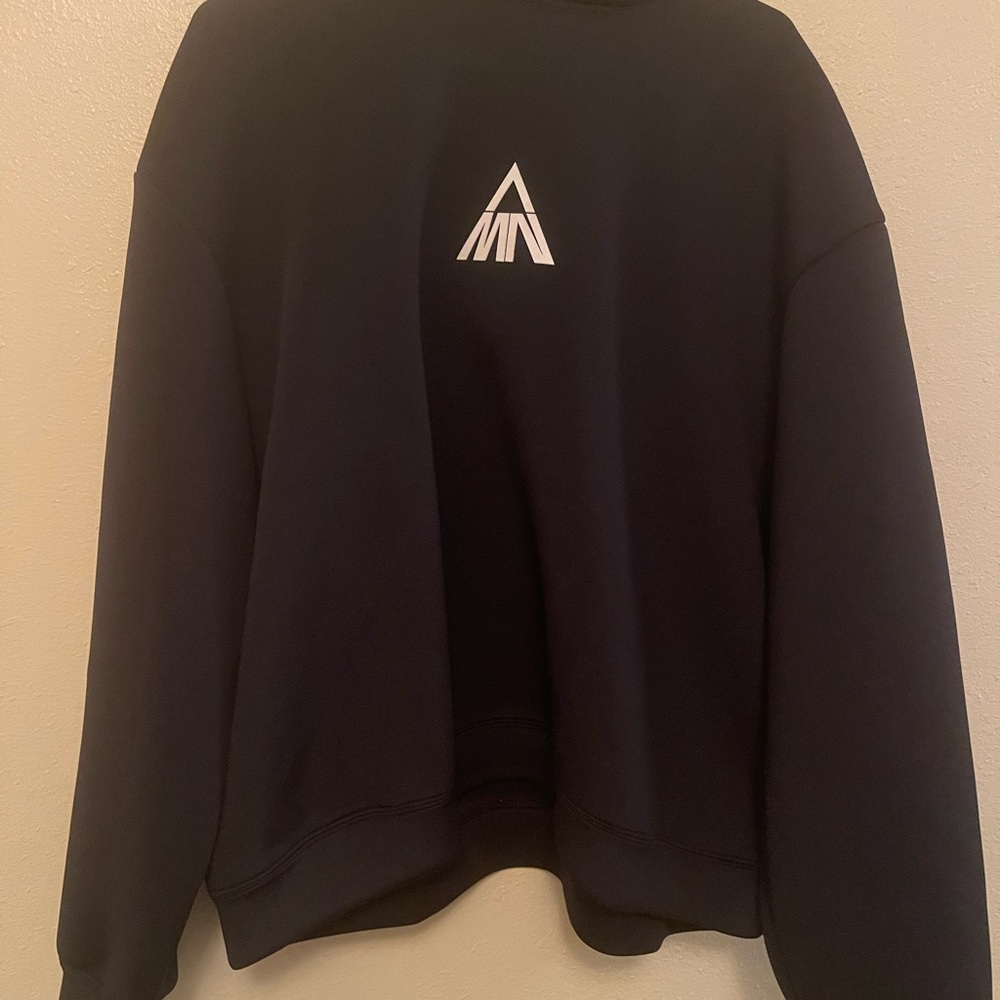 Boohoo Black hoodie with White Triangle Design